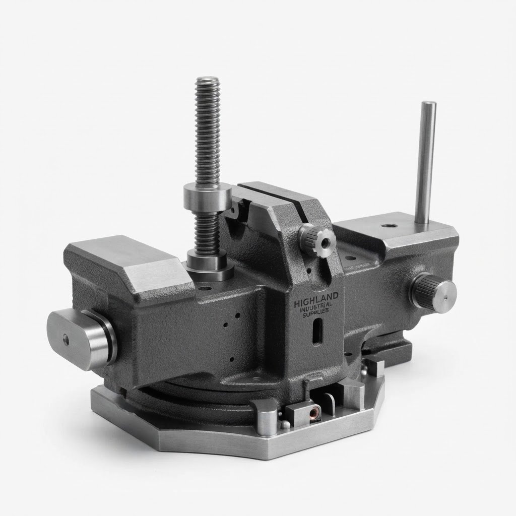 Highland Industrial Supplies.Industrial Workshop Bench Vise - Image 4